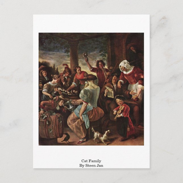Postal Familia Cat De Steen Jan (Anverso)