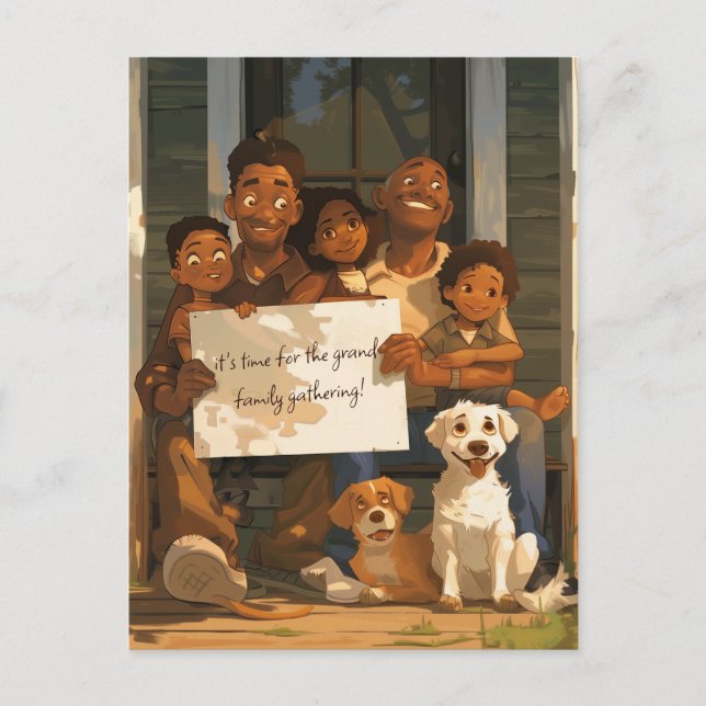 Postal Familia de Acogida Grande (Anverso)