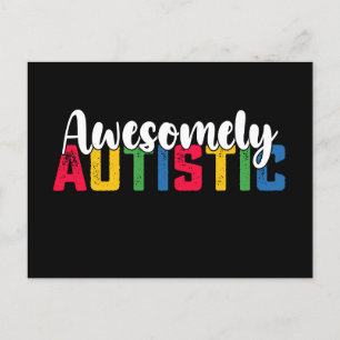 Postal Familia de Chicas de la Biy Autism Awesomamente Au