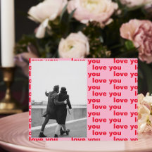 Familia de fotos rojas y rosas | Feliz Día de San 