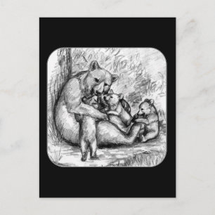 Postal Familia De Oso