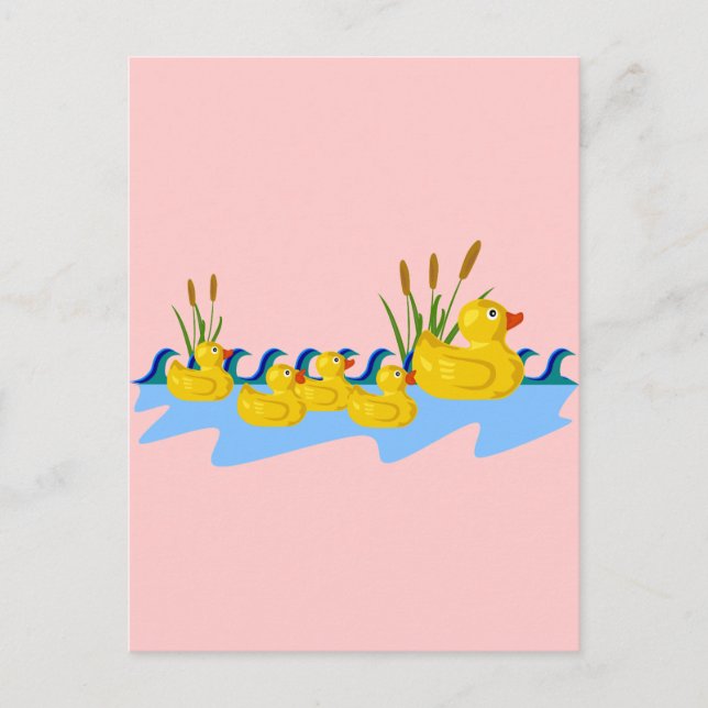 Postal Familia de Patitos (Anverso)