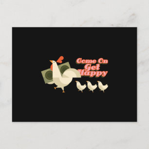 Postal Familia de pollos