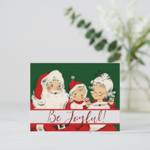 Postal Familia de Santa Retro Mediados de Siglo – Kitsch 