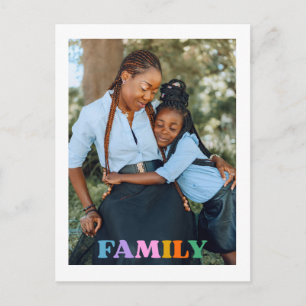 Postal Familia de tipografías fotográficas simple