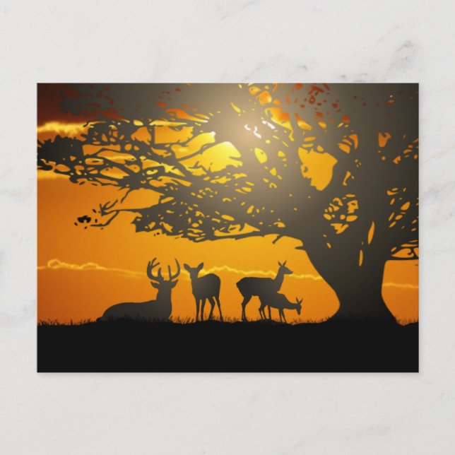 Postal Familia Deer (Anverso)