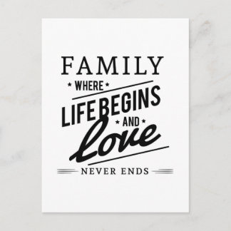 Postal Familia: Donde La Vida Comienza Y El Amor Nunca Te
