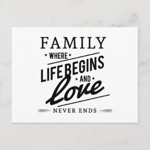 Postal Familia: Donde la vida empieza y el amor nunca ter