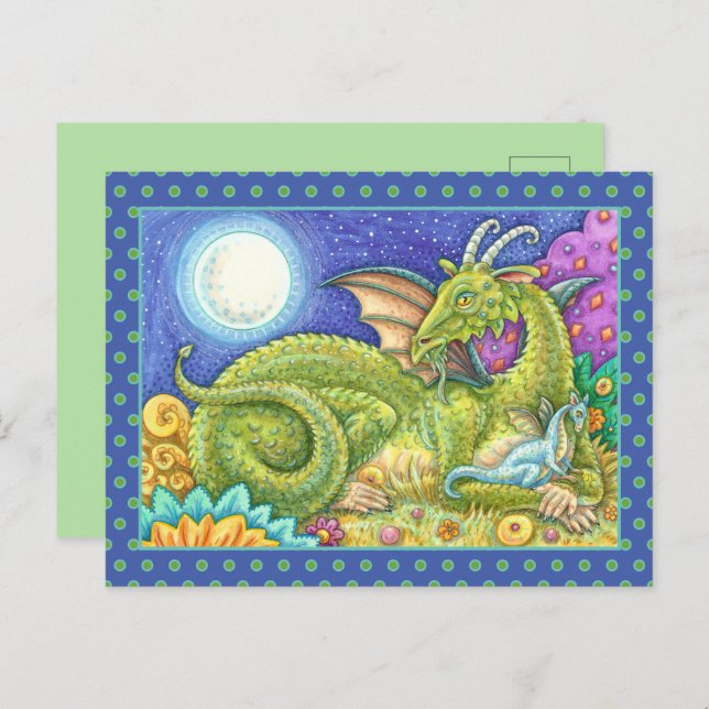 POSTAL FAMILIA DRAGON DE LA PRÓXIMA GENERACIÓN, FANTASÍA  (Anverso / Reverso)