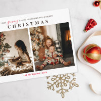 Familia en crecimiento 2 niños foto Feliz Navidad