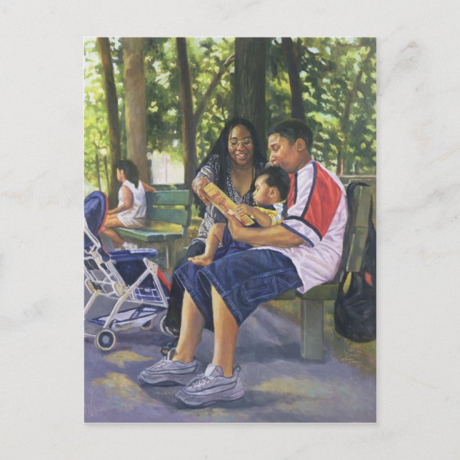 Postal Familia en el parque 1999 (Anverso)