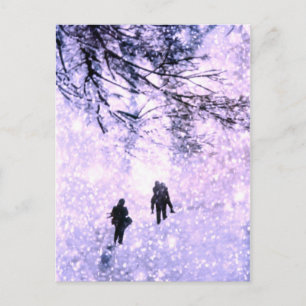 Postal Familia en invierno