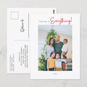 Postal Familia es todo 1 Navidades de vacaciones fotográf