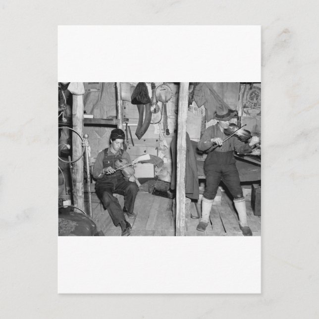 Postal Familia Fiddle River de hierro, años 30 (Anverso)