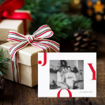 Postal Familia fotográfica de navidades | Alegría roja<br><div class="desc">Familia fotográfica de navidades | Alegría roja</div>