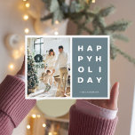 Postal Familia fotográfica de navidades | Felices Fiestas<br><div class="desc">Familia fotográfica de navidades | Felices Fiestas Azul</div>