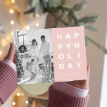 Postal Familia fotográfica de navidades | Pink Felices Fi<br><div class="desc">Familia fotográfica de navidades | Pink Felices Fiestas</div>