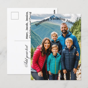 Postal Familia fotográfica personalizado 1