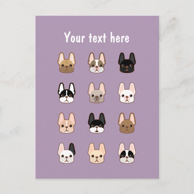 Postal Familia Frenchies (Anverso)