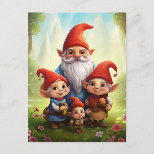 Postal Familia Gnome (Anverso)