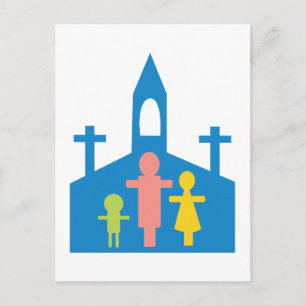 Postal Familia Iglesia