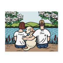 Familia Labrador Amarillo Personalizada Brown S