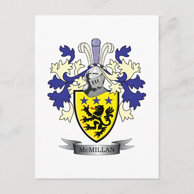 Postal Familia McMillan Crest Coat of Arms (Anverso)