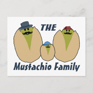 Postal Familia Mustachio Italiana