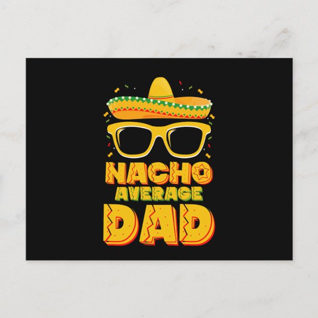 Postal Familia Nacho Promedio de Papá Cinco De Mayo (Anverso)