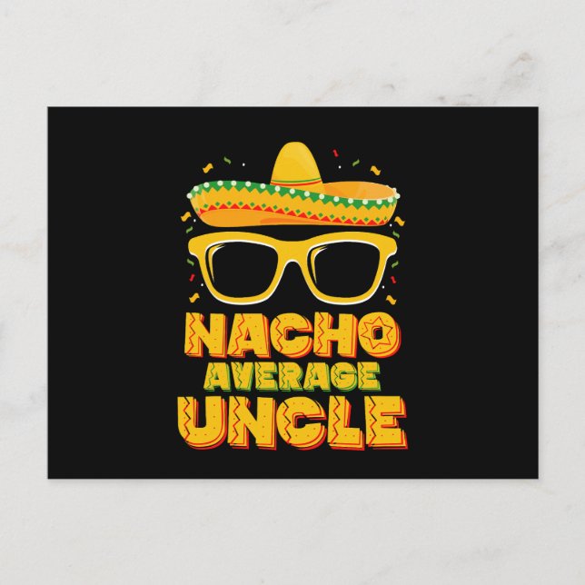 Postal Familia Nacho Promedio Tío Cinco De Mayo (Anverso)