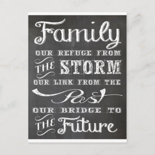 Postal Familia: Nuestro refugio de la tormenta