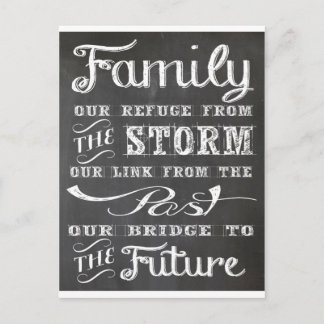 Postal Familia: Nuestro refugio de la tormenta
