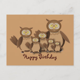 Postal Familia Owl