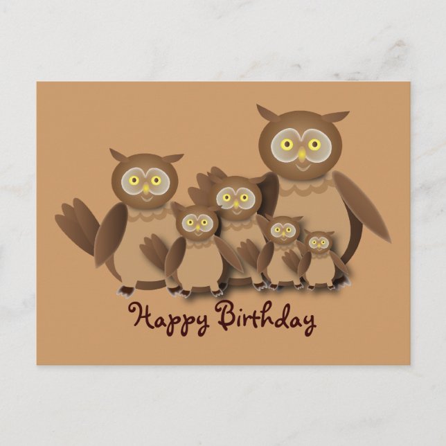 Postal Familia Owl (Anverso)