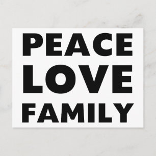 Postal Familia Peace Love