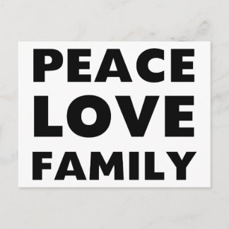 Postal Familia Peace Love