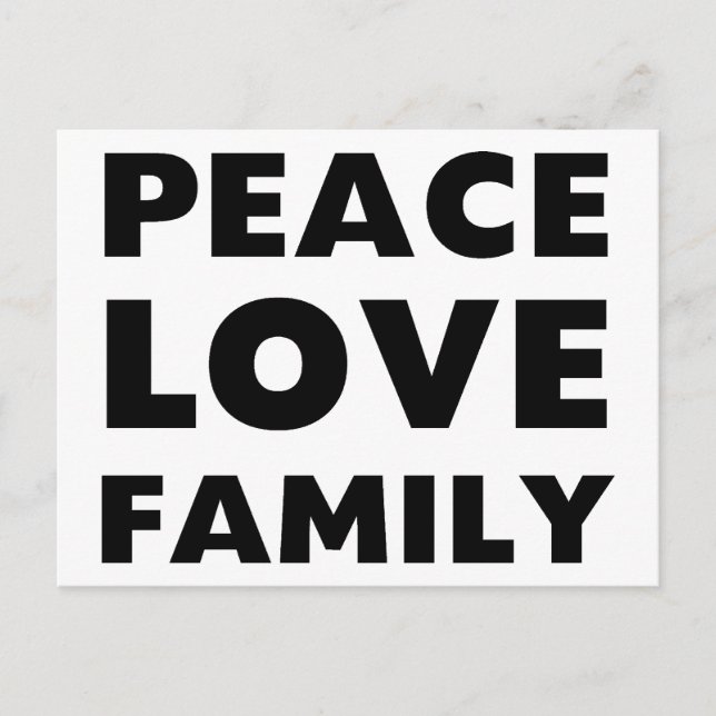 Postal Familia Peace Love (Anverso)