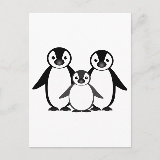 Postal Familia Penguin (Anverso)