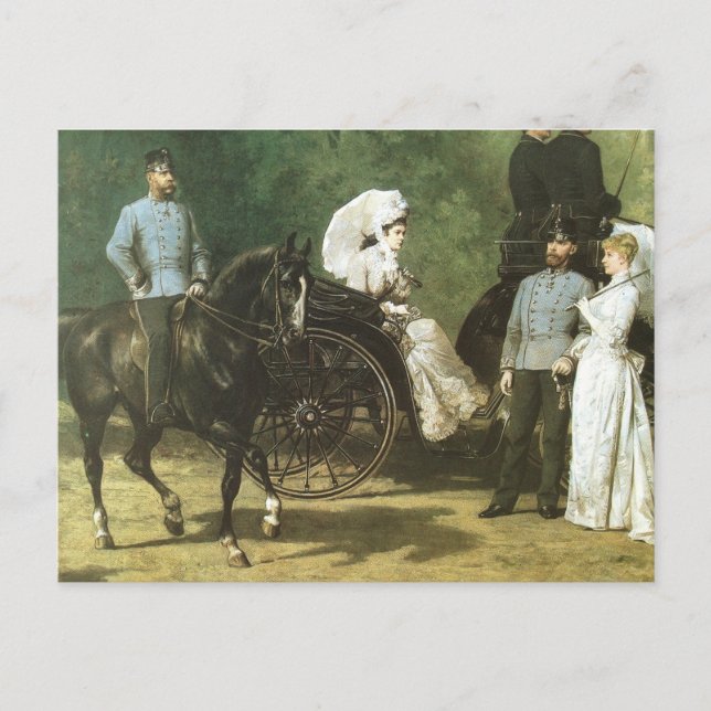 Postal Familia real de Austria incluyendo la emperatriz (Anverso)