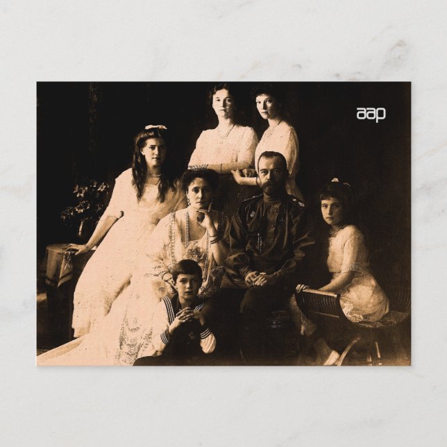 Postal Familia Real Rusa 1914 (Anverso)