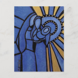 Postal Familia Sagrada Natividad Abstracta Moderna