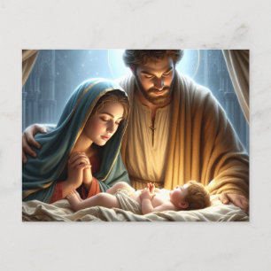 Postal Familia Santa navidad