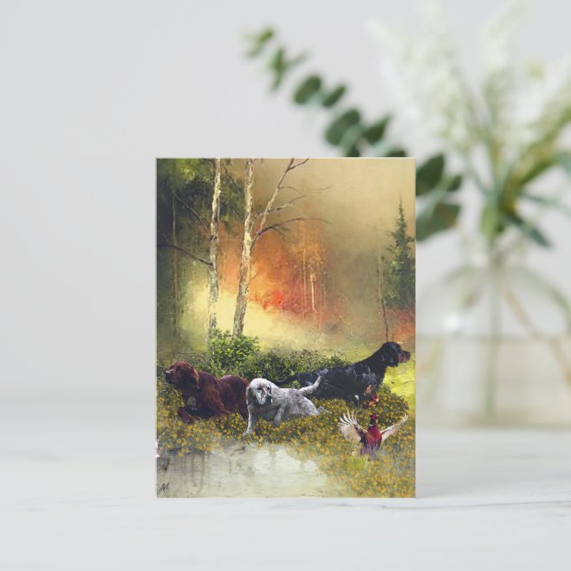 Postal Familia Setters (Anverso de pie)