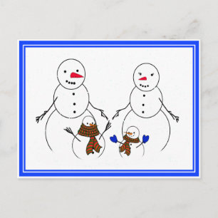 Postal Familia Snowman