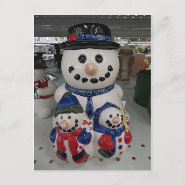 Postal Familia Snowman (Anverso)
