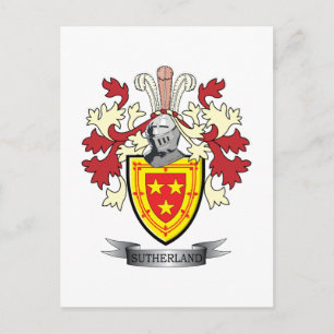 Postal Familia Sutherland Crest Coat of Arms