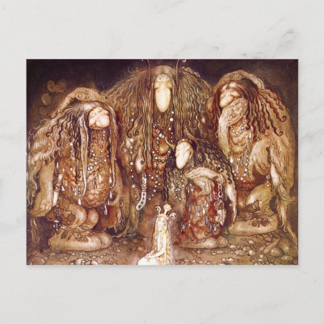 Postal Familia Troll y Princesa (Anverso)