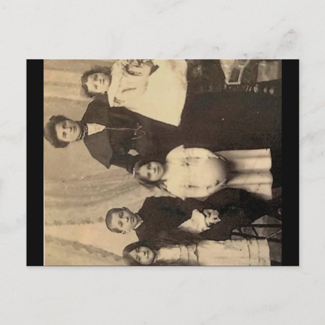 Postal familiar de cosecha de vintage (Anverso)