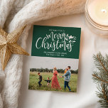 Postal Family Photo Christmas Green<br><div class="desc">Family Photo Christmas Green Postcard</div>