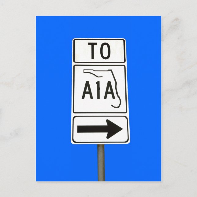 Postal Famosa Carretera Estatal A1A (Anverso)